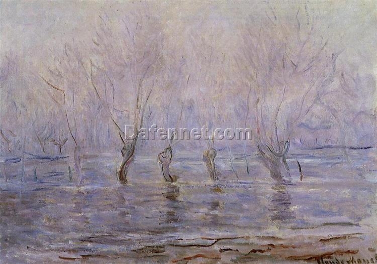 Giverny Flood Scene by Claude Monet, 1896-1897 – Custom Oil Painting Reproduction, Handmade at Dafen Village Studio