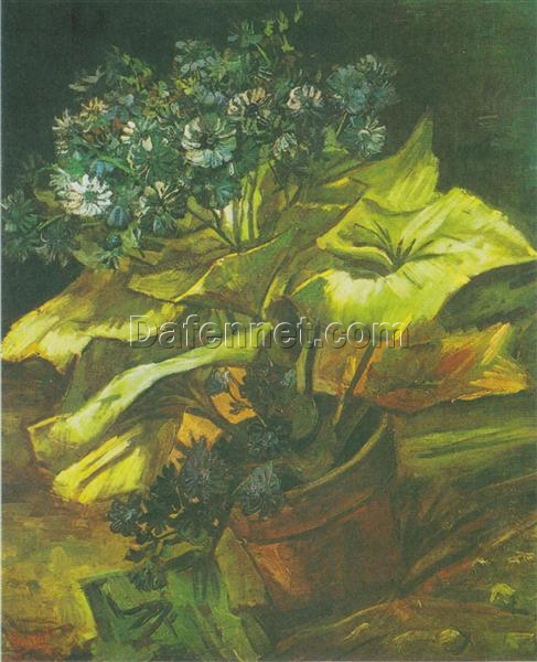 Beautiful Flower Pot with Asters (1886) by Vincent van Gogh – Hand-Painted Oil Painting Reproduction from Dafen Village Artists