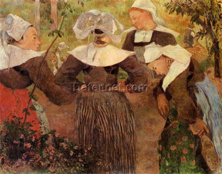 Four Breton Women” by Paul Gauguin – Stunning Oil Painting Reproduction | High-Quality Hand-Painted Canvas Art for Home Décor