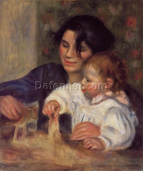 Pierre-Auguste Renoir “Gabrielle and Jean” (1895) Oil Painting Reproduction – Hand-painted Masterpiece from Dafen Village