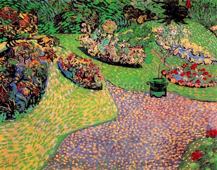 Impressionist Masterpiece Garden in Auvers (1890) – Dafen Village Handcrafted Oil Painting