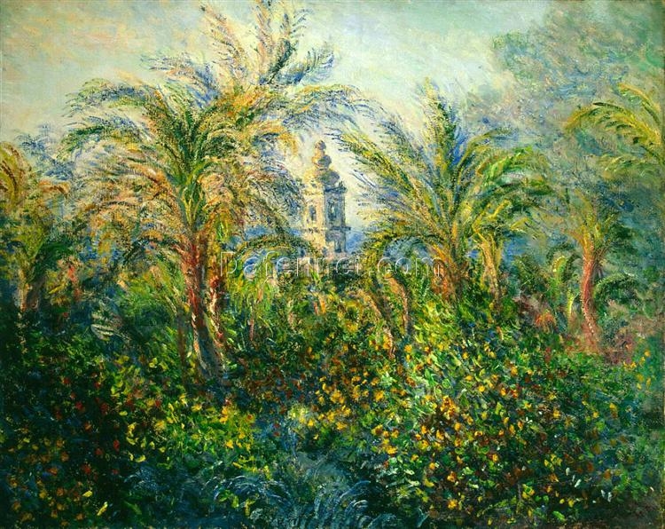 Impression of Morning, Garden in Bordighera by Claude Monet – Custom Oil Painting Reproduction, Dafen Village Studio