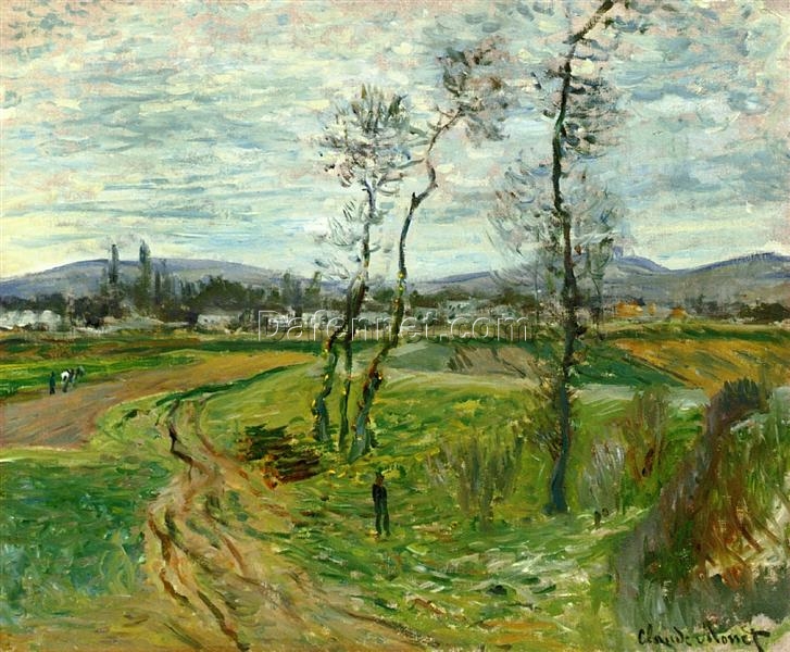 Exclusive Custom Oil Painting of Gennevilliers Plain by Claude Monet, 1877 – Dafen Village Studio Quality Reproduction