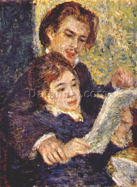 Pierre-Auguste Renoir “Georges Riviere and Margot” (1876) – Handcrafted Oil Painting Reproduction for Elegant Portrait Decor