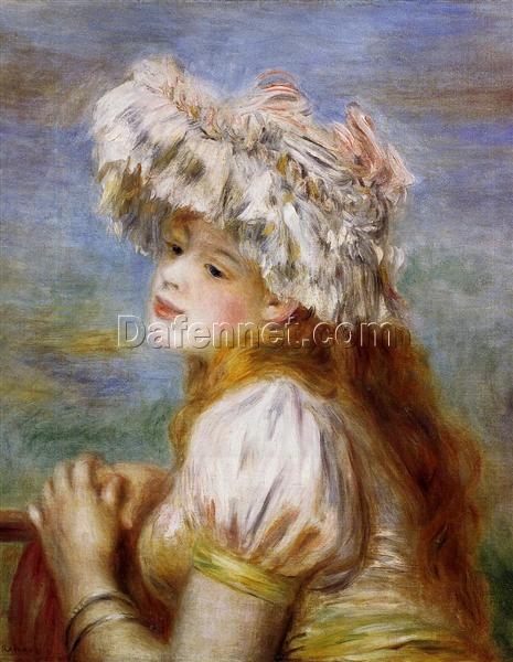 Renoir “Girl in a Lace Hat” 1891 – Premium Oil Painting Reproduction from Dafen Village Art Studio