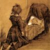 girl kneeling by a cradle 18831.jpgLarge