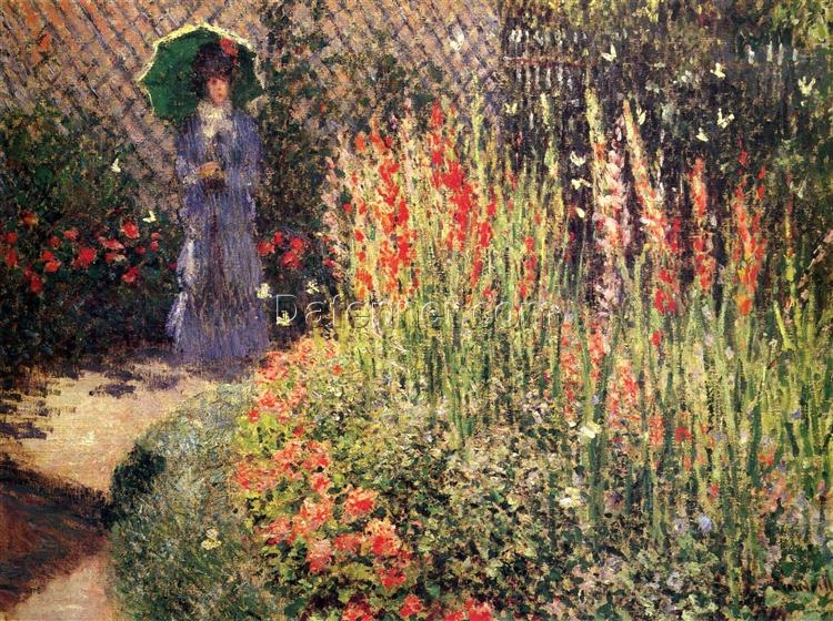 Impressionist Floral Masterpiece: Gladioli by Claude Monet (1876) – Handcrafted Oil Painting Reproduction | Dafen Village