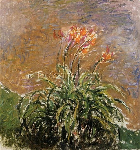 Reproduction of Claude Monet’s Hemerocallis (1914-1917) – Hand-Painted Impressionist Floral Masterpiece