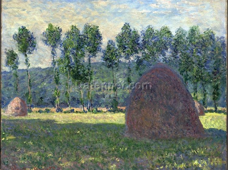 Dafen Village Oil Painting Studio – Haystack at Giverny (1885) by Claude Monet – Hand-Painted Fine Art Reproduction