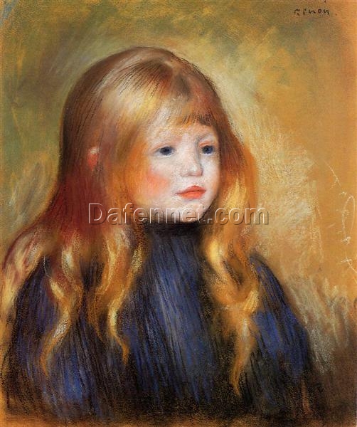 Buy Renoir “Head of a Child (Edmond Renoir)” c.1888 – High-Quality Oil Painting Reproduction by Dafen Village Artists