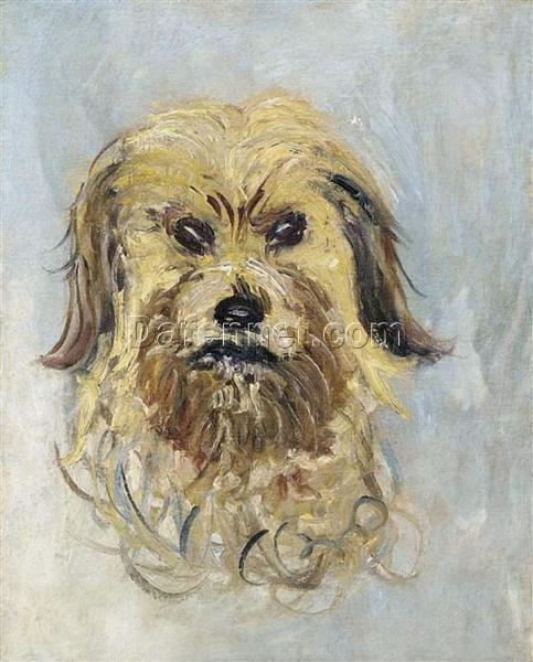 Handcrafted Head of the Dog (1882) by Claude Monet – Exclusive Oil Painting Reproduction from Dafen Village Studio