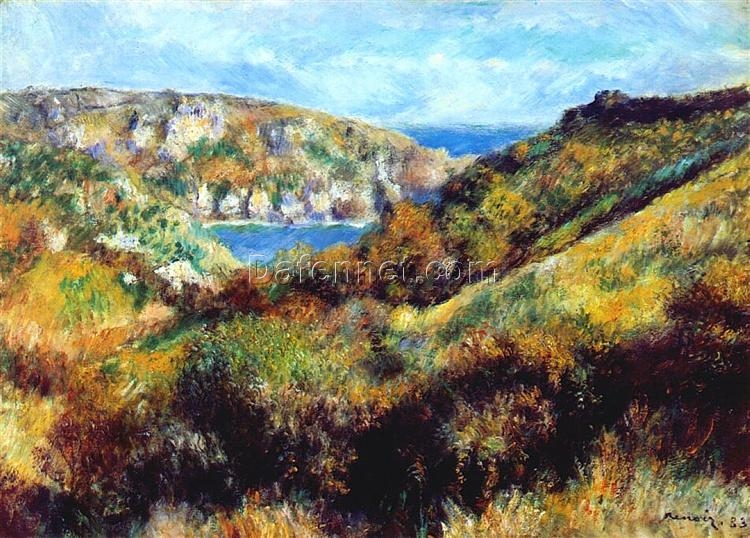 Renoir “Hills Around Moulin Huet Bay” 1883 – Premium Oil Painting Reproduction from Dafen Village Art Studio