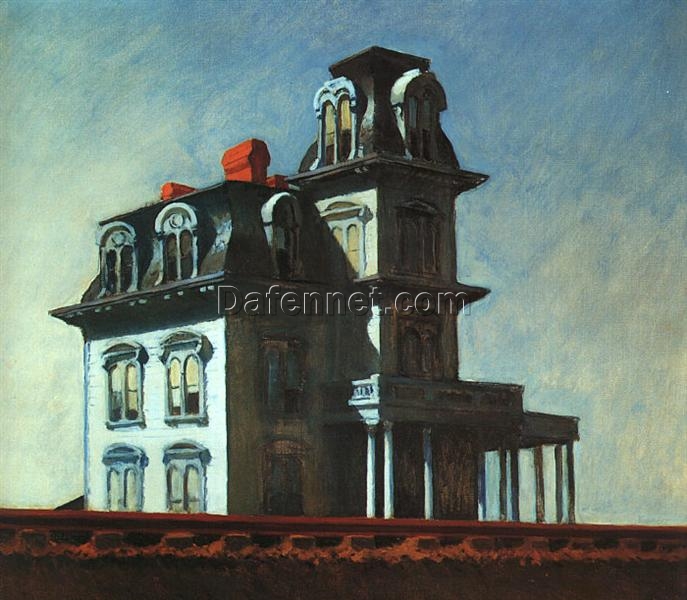 House by the Railroad” by Edward Hopper – 1925 Oil Painting Reproduction | Beautiful Hand-Painted Canvas Artwork for Art Collectors