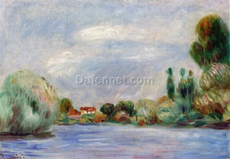 Pierre-Auguste Renoir “House on the River” – Handcrafted Oil Painting Reproduction for Tranquil River and Landscape Decor