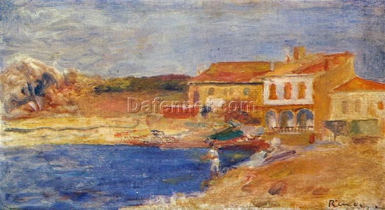 Pierre-Auguste Renoir “Houses by the Sea” (1912) Oil Painting Reproduction – Hand-painted Masterpiece from Dafen Village