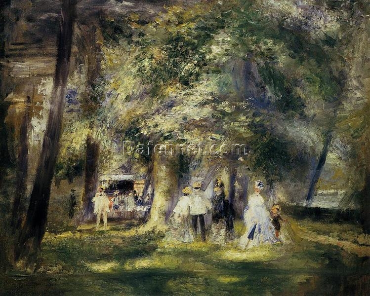 Pierre-Auguste Renoir “In St Cloud Park” (1866) – Handcrafted Oil Painting Reproduction for Elegant Landscape and Park Decor