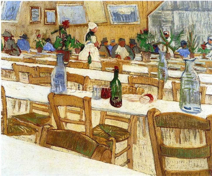 Dafen Village Art Studio’s Recreation of Vincent van Gogh’s Interior of a Restaurant (1887) – Fine Art Oil Painting