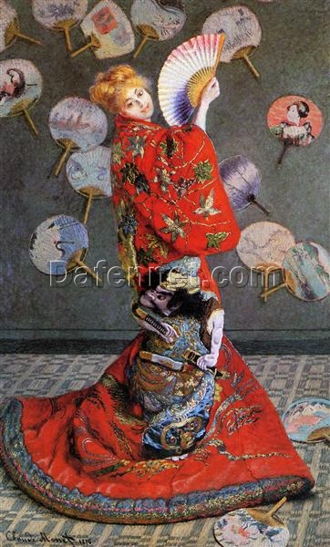 Dafen Village Studio’s Fine Art Reproduction of Claude Monet’s “Japan’s (Camille Monet in Japanese Costume)” – 1876 Oil Painting