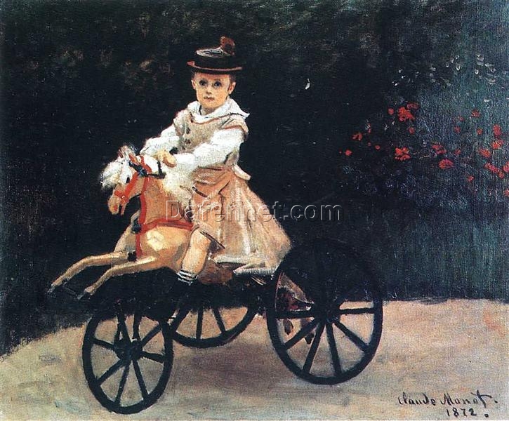 Jean Monet on a Mechanical Horse 1872 – Claude Monet Oil Painting Reproduction | Dafen Village Fine Art Studio