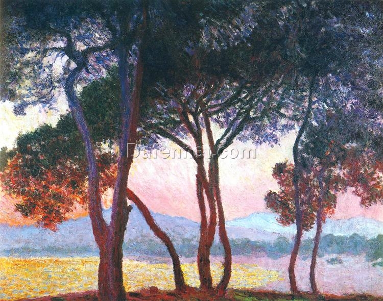 Hand-Painted Juan-les-Pins by Claude Monet – 1888 Impressionist Masterpiece, Crafted by Dafen Village Oil Painting Studio