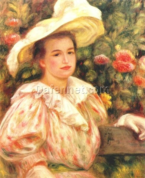 Renoir “Lady with White Hat” 1895 – Premium Oil Painting Reproduction from Dafen Village Art Studio