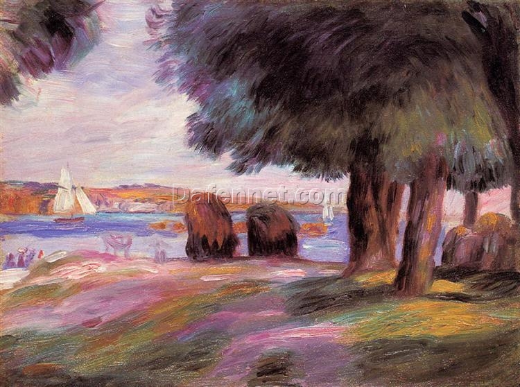 Pierre-Auguste Renoir “Landscape” (1895) – Handcrafted Oil Painting Reproduction for Nature and Scenic Art Decor