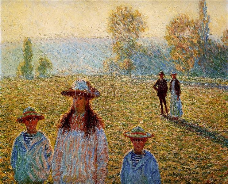 Vibrant Impressionist Landscape at Giverny (1888) by Claude Monet – Hand-Painted Oil Art for Your Wall