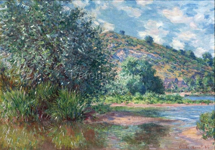 Original Style Reproduction of Monet’s “Landscape at Port-Villez” (1885) – High-Quality Oil Painting from Dafen Village