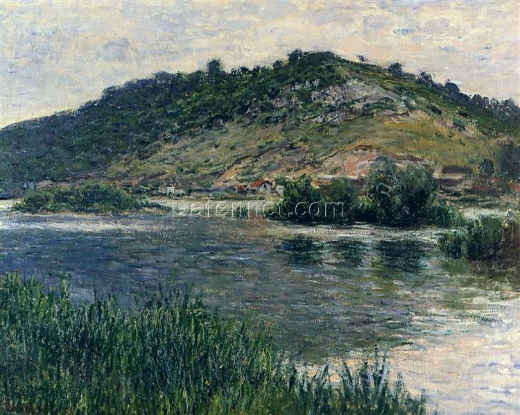 High-Quality Reproduction of Landscape at Port-Villez (1883) by Claude Monet – Custom Oil Painting from Dafen Village Studio