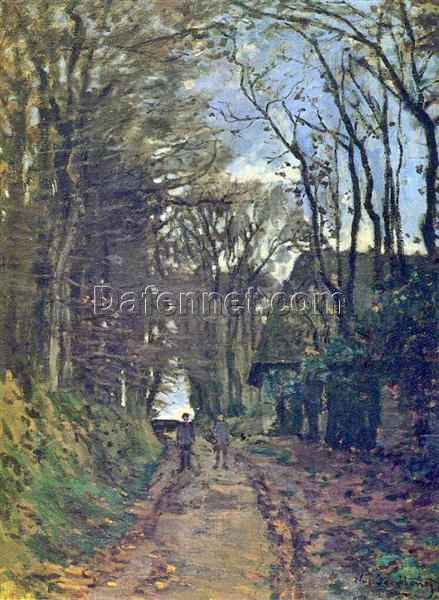 Classic Lane in Normandy 1868 Oil Painting by Claude Monet – Stunning Custom Reproduction from Dafen Village