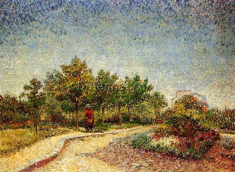 Custom Oil Painting of Lane in Voyer d’Argenson Park at Asnieres (1887) by Vincent van Gogh – Dafen Village Art Studio