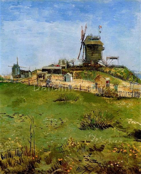 Vincent van Gogh’s Le Moulin de la Galette (1887) – High-Quality Custom Oil Painting, Dafen Village Craftsmanshi