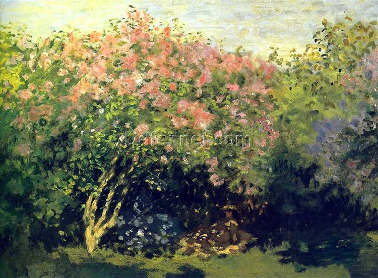 Claude Monet’s Lilacs in the Sun – Fine Art Oil Painting Reproduction by Dafen Village Studio