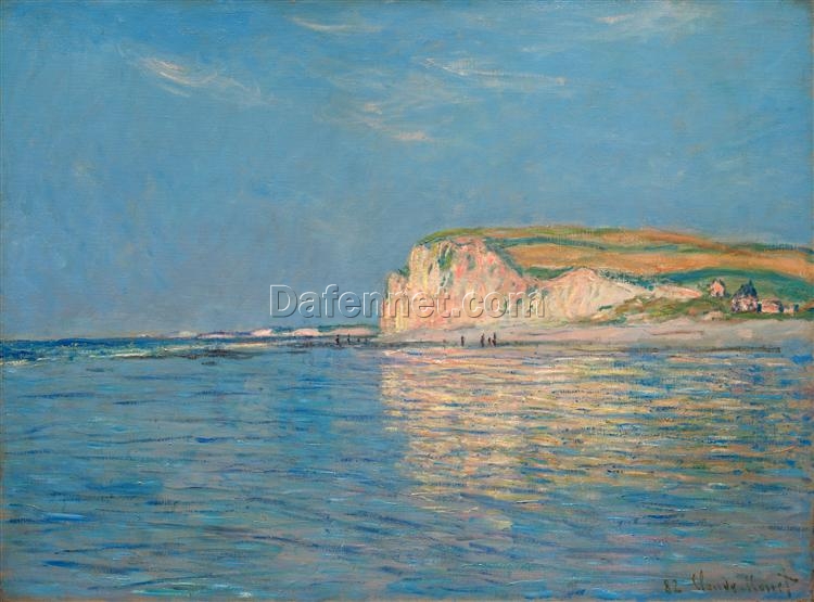 Impressionist Masterpiece: Low Tide at Pourville 02 by Claude Monet – Custom Oil Painting from Dafen Village