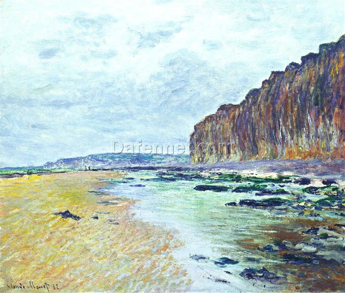 Hand-Painted Low Tide at Varengeville 02 by Claude Monet – High-Quality Impressionist Seascape Oil Painting from Dafen Village Studio