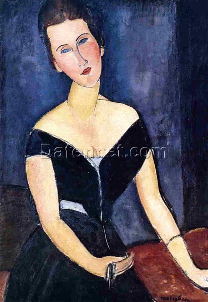 Buy Amedeo Modigliani’s “Madame Georges van Muyden” 1917 – Premium Oil Painting Reproduction | Custom Handcrafted Canvas Art