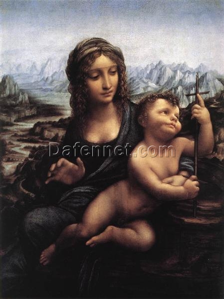 Hand-Painted Reproduction of Leonardo da Vinci’s “Madonna with the Yarnwinder” c.1510 | Custom Canvas Art from Dafen Village