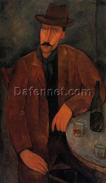 Man with a Glass of Wine Amedeo Modigliani Date: c.1918; Paris, France