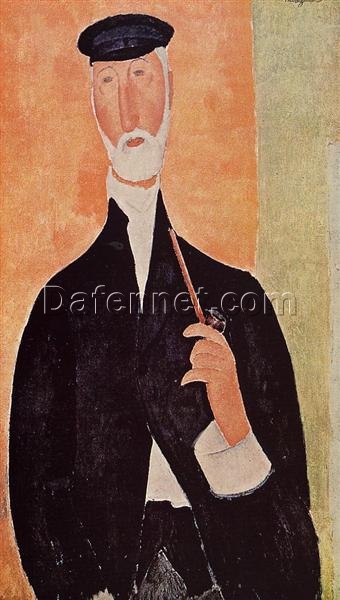 Buy Amedeo Modigliani’s “Man with a Pipe” (The Notary of Nice) 1918 – Premium Oil Painting Reproduction | Custom Handcrafted Canvas Art