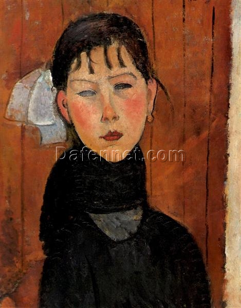 Marie, Daughter of the People” by Amedeo Modigliani – 1918 Oil Painting Reproduction | Beautiful Hand-Painted Canvas Artwork for Art Collectors