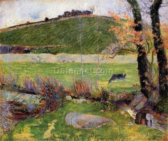 Buy Paul Gauguin’s “Meadow at the Banks of Aven” 1888 – Custom Oil Painting Reproduction | Scenic Canvas Artwork