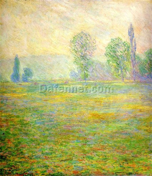 Fine Art Oil Painting Reproduction of Meadows in Giverny (1888) by Claude Monet – Created in Dafen Village Studio