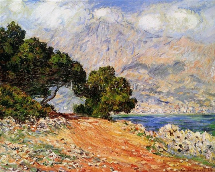 Monet’s Meton Seen from Cap Martin (1884) – Stunning Hand-Painted Oil Painting Reproduction by Dafen Village Artists