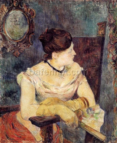 Mette Gauguin in an Evening Dress” by Paul Gauguin – 1884 Oil Painting Reproduction | Beautiful Hand-Painted Canvas Artwork for Art Collectors