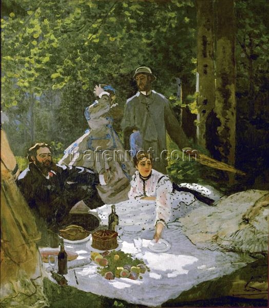 Claude Monet Le Déjeuner sur l’herbe (1865-1866) Hand-Painted Oil Painting | Premium Reproduction from Dafen Village