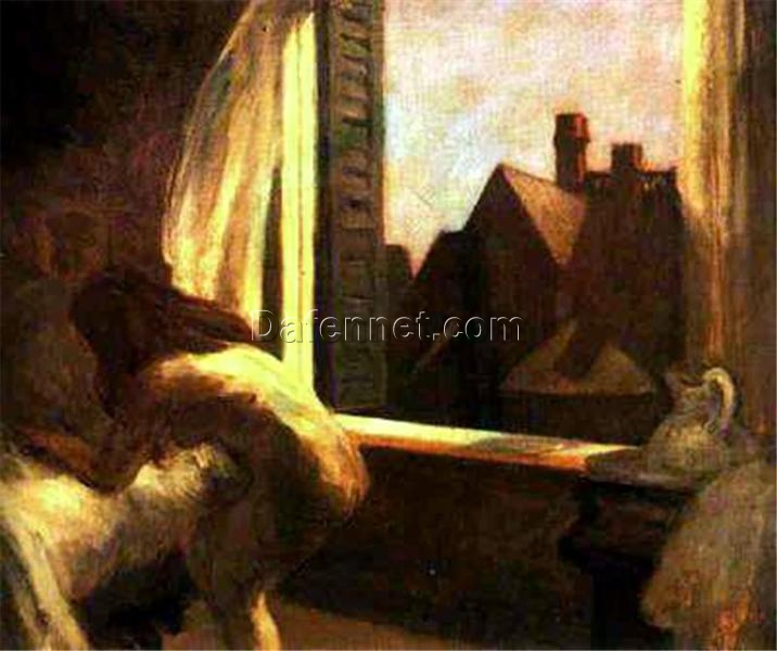 Moonlight Interior” by Edward Hopper – Stunning Oil Painting Reproduction | High-Quality Hand-Painted Canvas Art for Home Décor