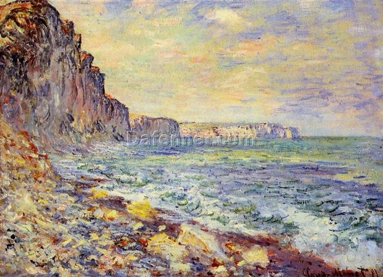 Morning by the Sea (1881) by Claude Monet – Custom Hand-painted Seascape Oil Painting for Your Home Decor