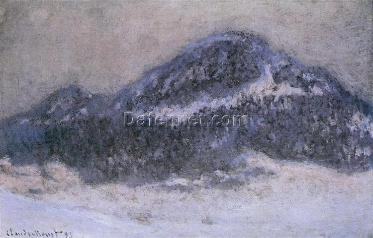 Beautiful Impressionist Mount Kolsaas in Misty Weather (1895) Oil Painting, Created by Dafen Village Master Artists