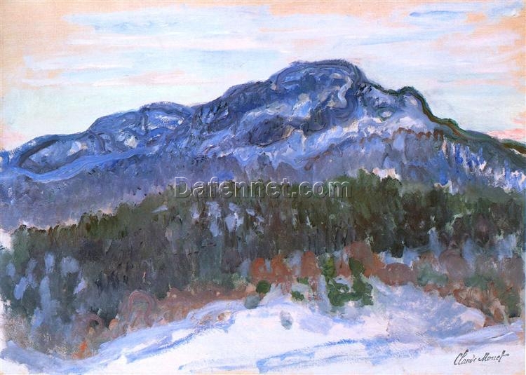 Vibrant Reproduction of Mount Kolsaas (1895) by Claude Monet – Hand-Painted Oil Painting, Dafen Village