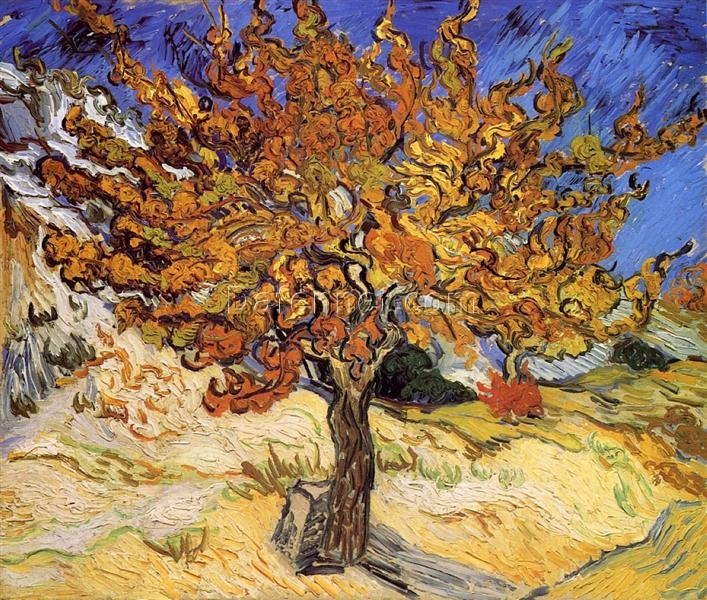 High-Quality Reproduction of Vincent van Gogh’s Mulberry Tree – 1889 Oil Painting from Dafen Village Studio